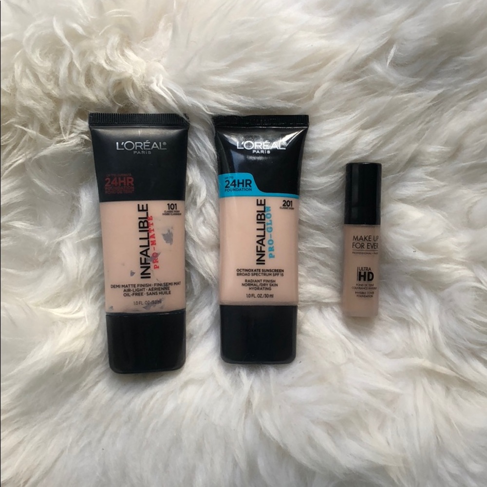 L'Oreal and make up forever foundation bundle